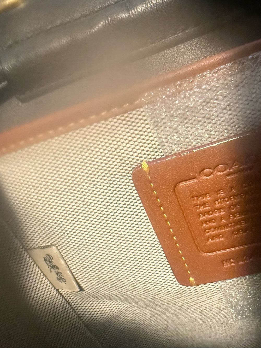 Coach Black Quilted Leather Backpack/ Crossbody with Gold Hardware Retail: $495 - Picture 7 of 15